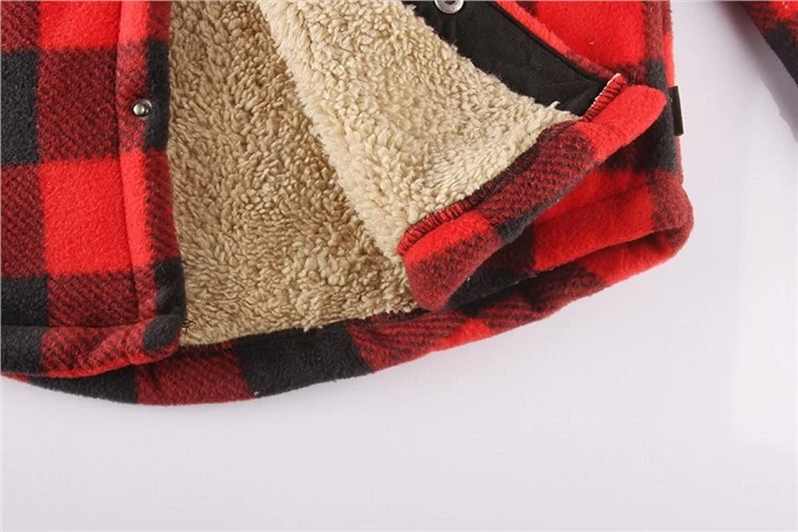 Kids Boy's Sherpa Plaid Shirts Tops