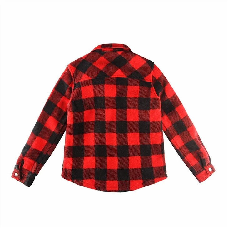 Kids Boy's Sherpa Plaid Shirts Tops