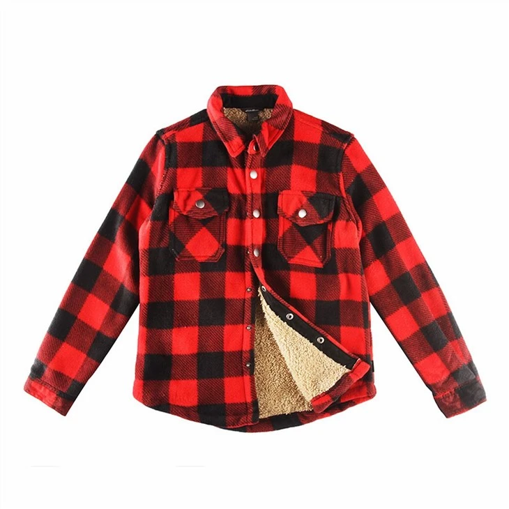 Kids Boy's Sherpa Plaid Shirts Tops